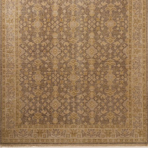 Elena Hand-Knotted Golden Brown Performance Rug Swatch 12"x12"