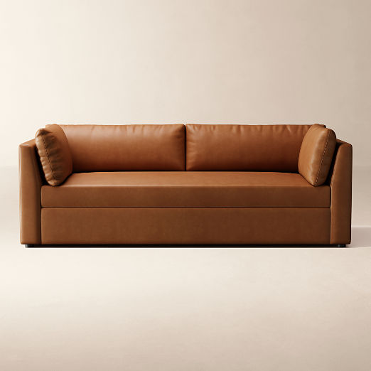 Eleni 91" Leather Trundle Sleeper