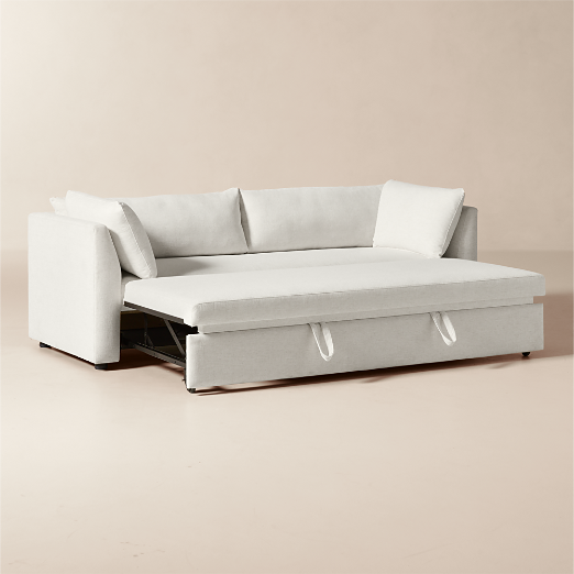 Eleni 91" Ivory Performance Chenille Sleeper Sofa