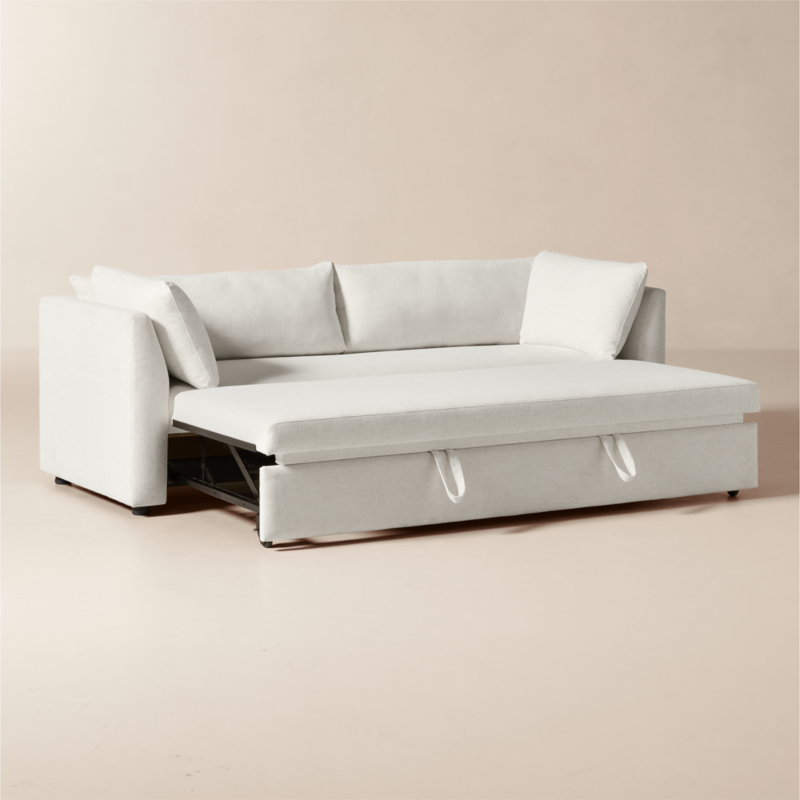 Eleni 91" Ivory Performance Chenille Sleeper Sofa - image 2 of 9