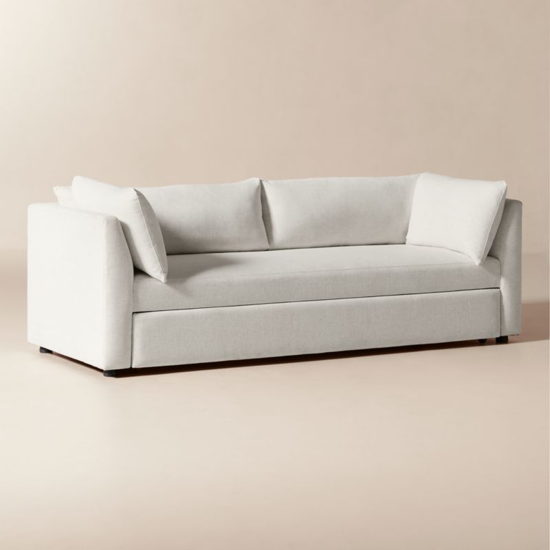 Eleni 91" Ivory Performance Chenille Sleeper Sofa - image 2 of 7