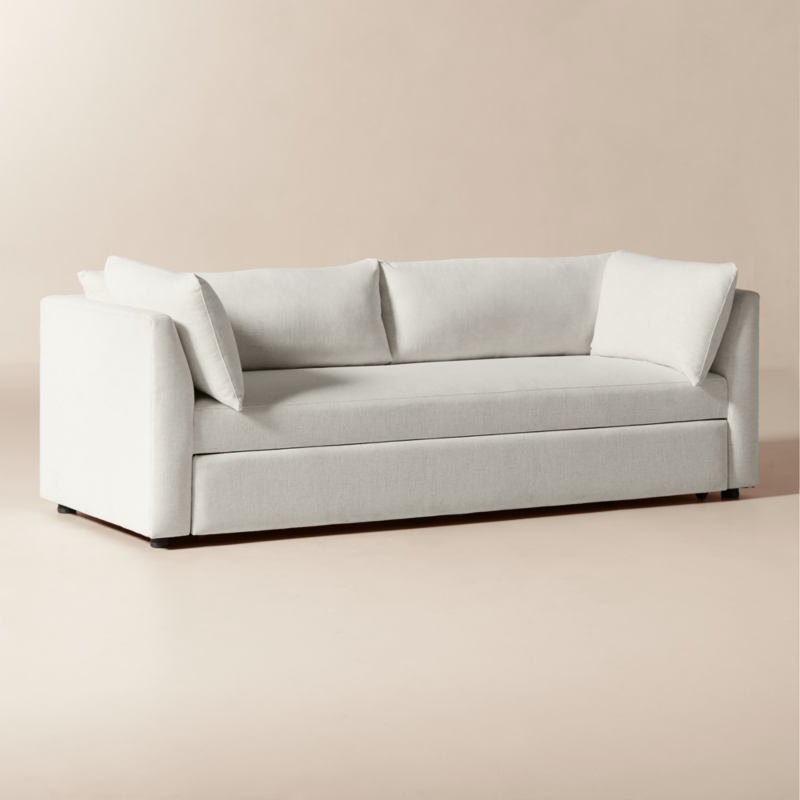 Eleni 91" Ivory Performance Chenille Sleeper Sofa - image 3 of 9