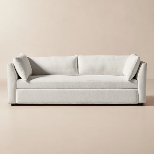 Eleni 91" Ivory Performance Chenille Sleeper Sofa