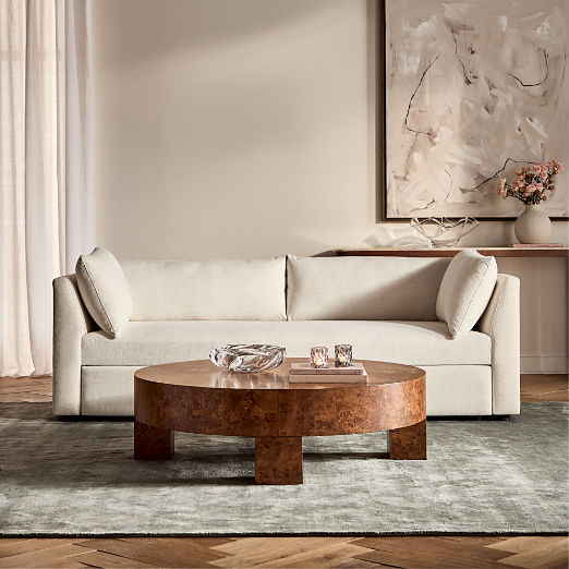Eleni 91" Ivory Performance Chenille Sleeper Sofa