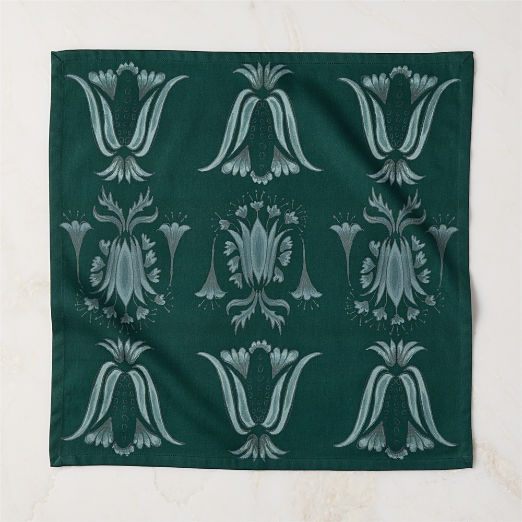 Elenor Dark Green Cotton Sateen Napkin