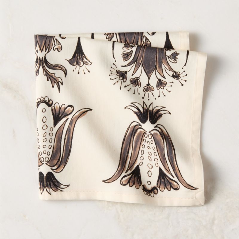 Elenor Warm White Cotton Sateen Napkin - image 2 of 3