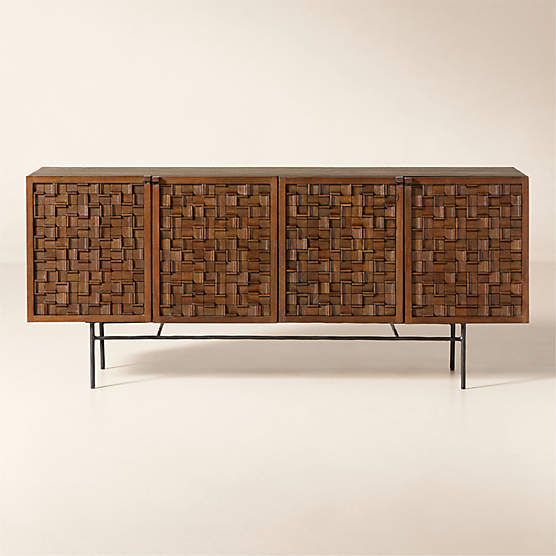 Elettra 68" Carved Mango Wood Credenza
