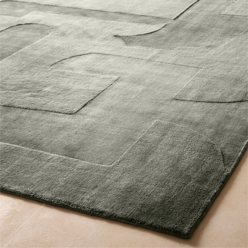 Eleyne Handloomed Green TENCEL™ Lyocell Area Rug 10'x14' - image 2 of 4