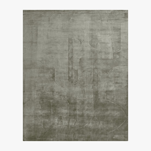 Eleyne Handloomed Green TENCEL™ Lyocell Area Rug