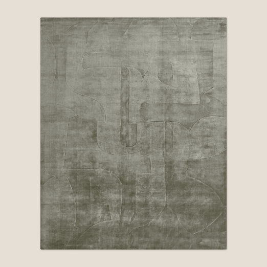 Eleyne Handloomed Green TENCEL™ Lyocell Area Rug