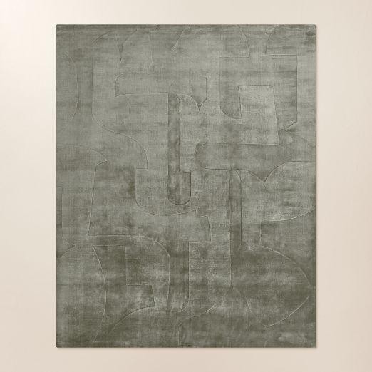 Eleyne Handloomed Green TENCEL™ Lyocell Area Rug