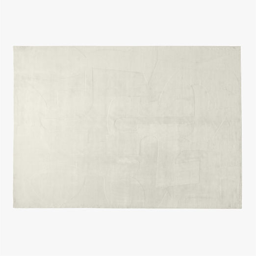 Eleyne Handloomed Ivory TENCEL™ Lyocell Area Rug 10'x14'