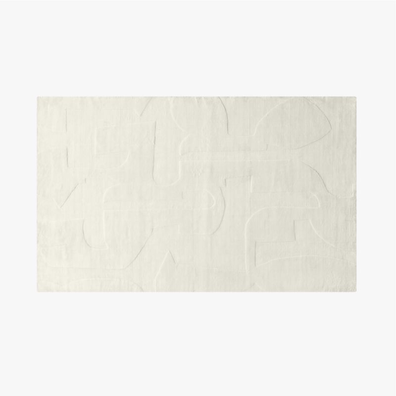 Eleyne Handloomed Ivory TENCEL™ Lyocell Area Rug 5'x8' - image 0 of 4