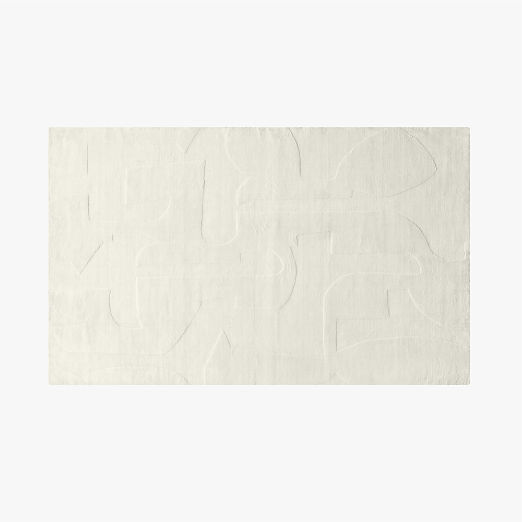 Eleyne Handloomed Ivory TENCEL™ Lyocell Area Rug 5'x8'