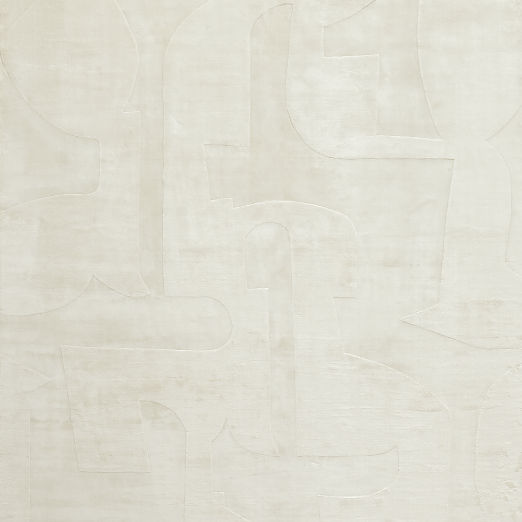 Eleyne Handloomed Ivory TENCEL™ Lyocell Rug Swatch 12"x12"