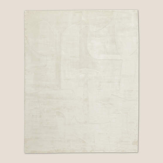 Eleyne Handloomed Ivory TENCEL™ Lyocell Area Rug 8'x10'