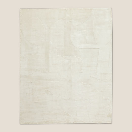 Eleyne Handloomed Ivory TENCEL™ Lyocell Area Rug 8'x10'