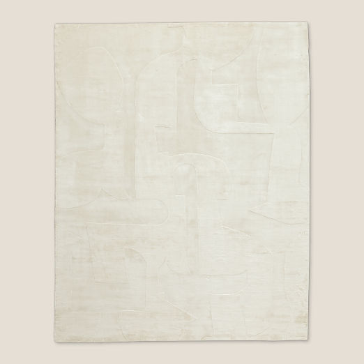 Eleyne Handloomed Ivory TENCEL™ Lyocell Area Rug 8'x10'