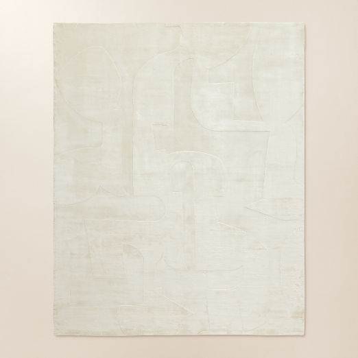 Eleyne Handloomed Ivory TENCEL™ Lyocell Area Rug