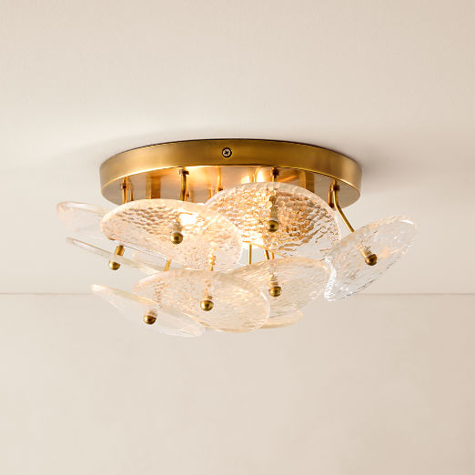 Eline Textured Glass Dual Wall Sconce and Flush Mount Light