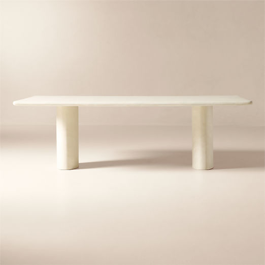 Elio 98" Rectangular Marbled Resin Dining Table