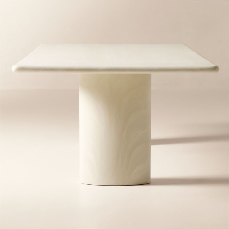 Elio 98" Rectangular Marbled Resin Dining Table - image 3 of 8