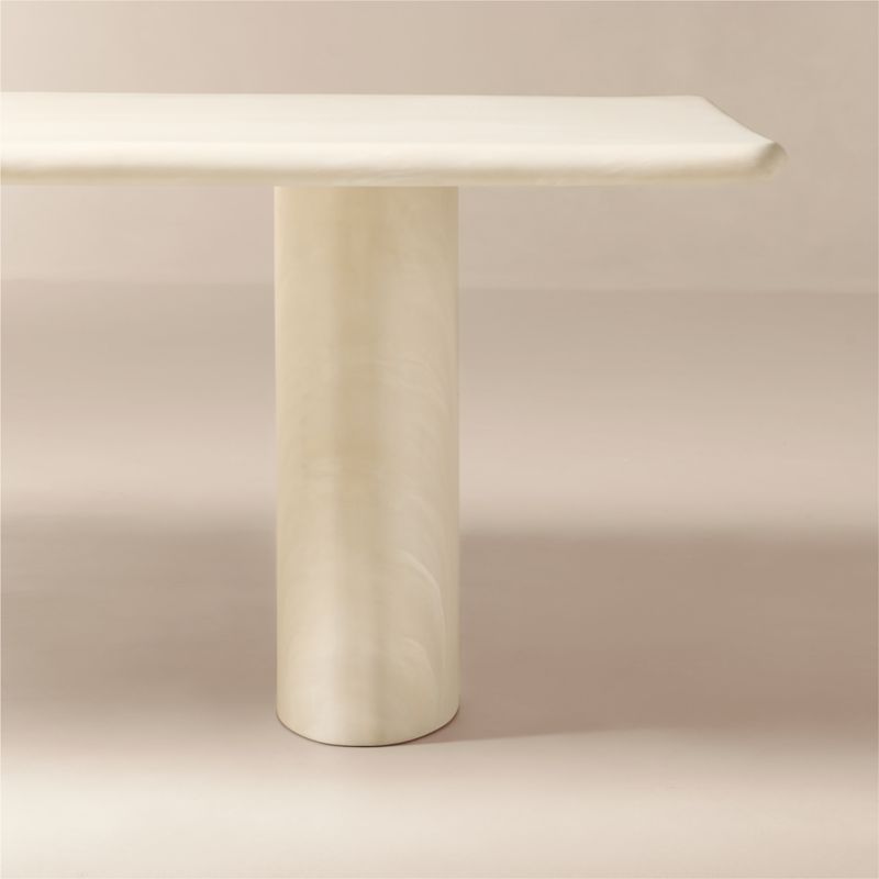 Elio 98" Rectangular Marbled Resin Dining Table - image 4 of 8