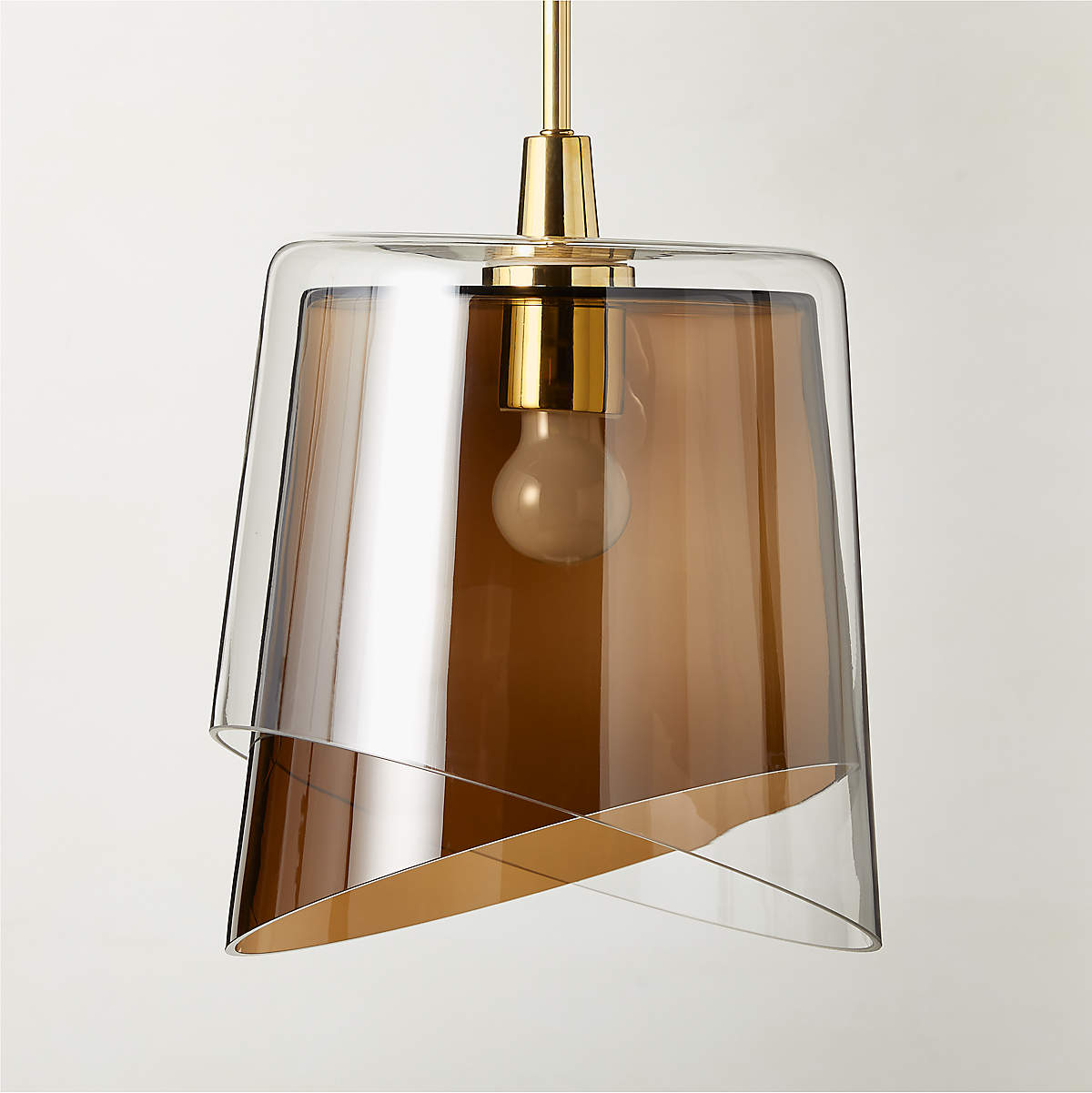 avellino pendant light in smoked glass