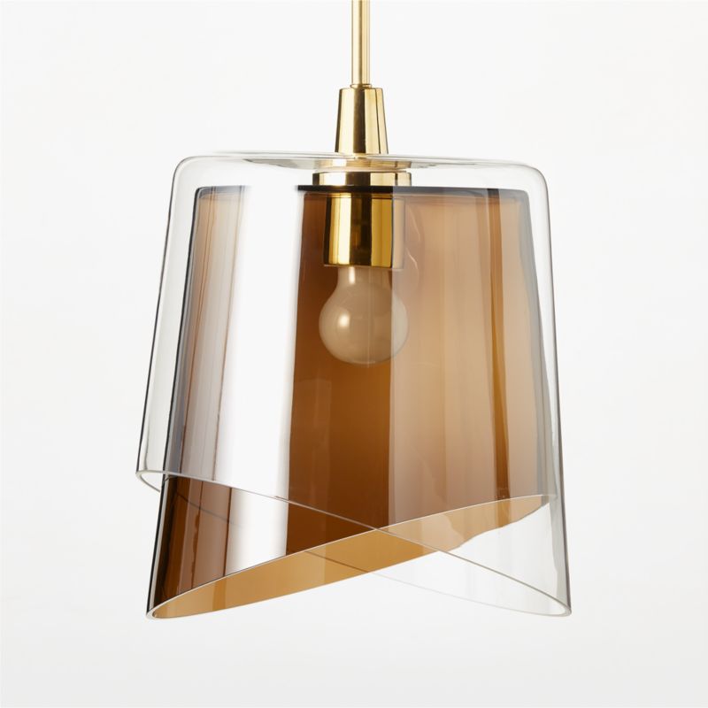 Elio Smoked Dark Amber Glass Pendant Light - image 3 of 7