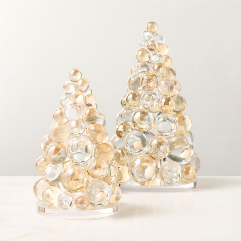 Elle Clear and Amber Crystal Christmas Tree Figure 8.25" - image 1 of 10