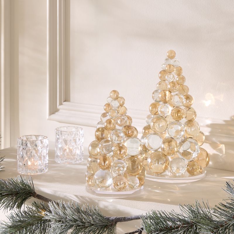 Elle Clear and Amber Crystal Christmas Tree Figure 8.25" - image 3 of 10
