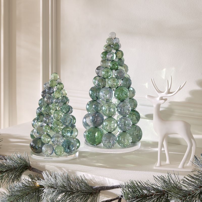 Elle Tonal Green Crystal Christmas Tree Figure 8.5" - image 2 of 6
