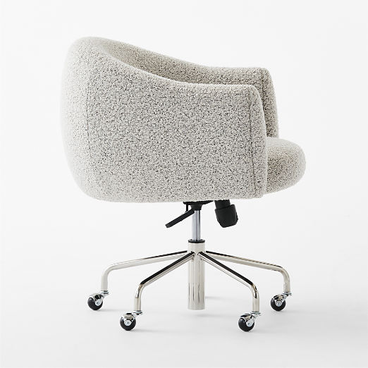 Ellessi Peppered Grey Boucle Swivel Office Chair