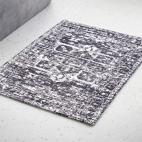 Onca Black and White Bath Mat 24x36 by Kravitz Design + Reviews