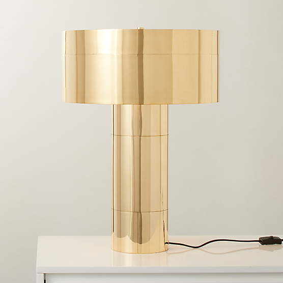 Elliat Unlacquered Brass Table Lamp