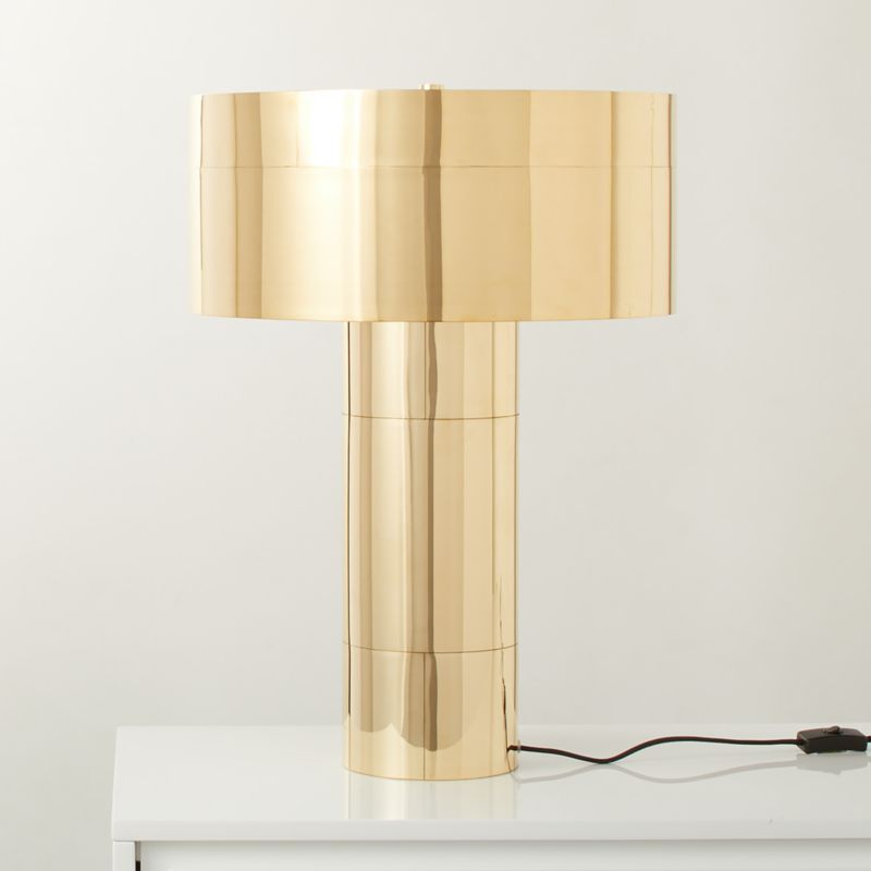 Elliat Unlacquered Brass Table Lamp - image 2 of 9