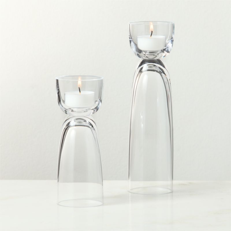 View Elluma Glass Tealight Candle Holders Set of 2 details