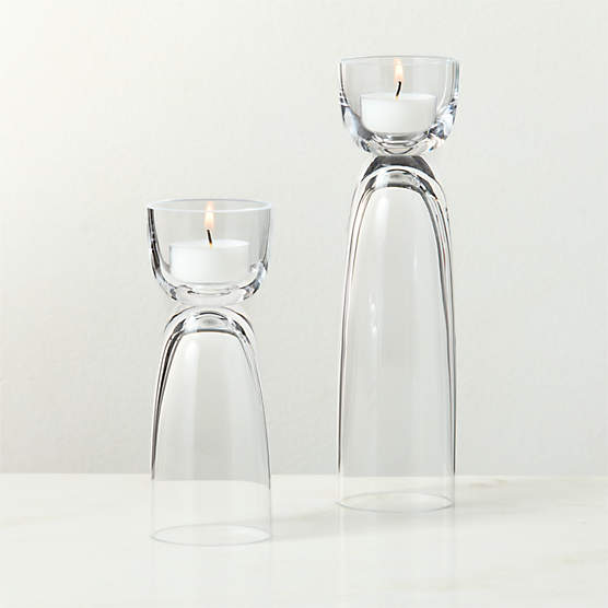 Elluma Glass Tealight Candle Holders Set of 2