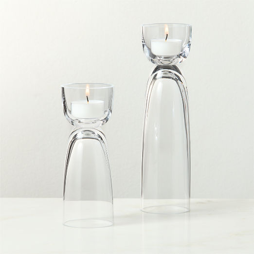 Elluma Glass Tealight Candle Holders Set of 2