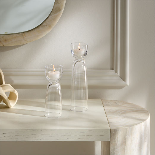 Elluma Glass Tealight Candle Holders Set of 2