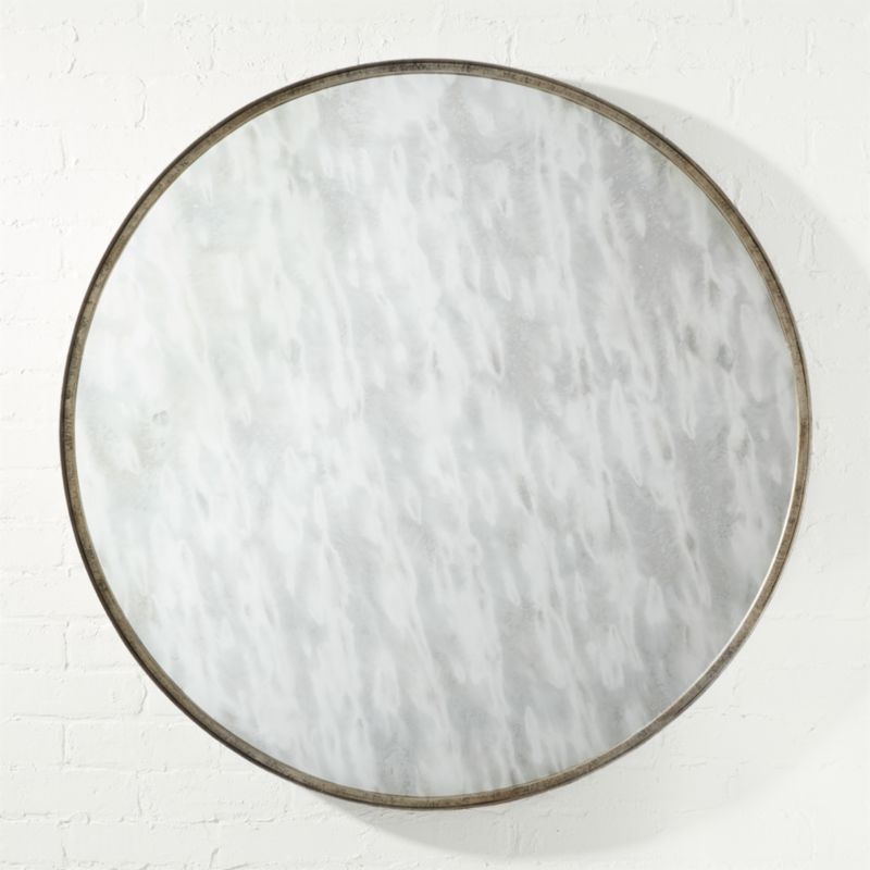 Round Mirrors Cb2 Elon 40 Round Wall Mirror