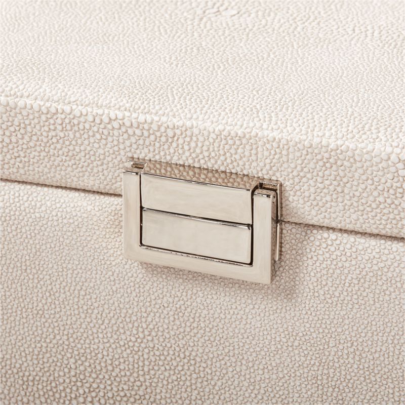 Elory Taupe Shagreen Jewelry Box Organizer - image 4 of 5