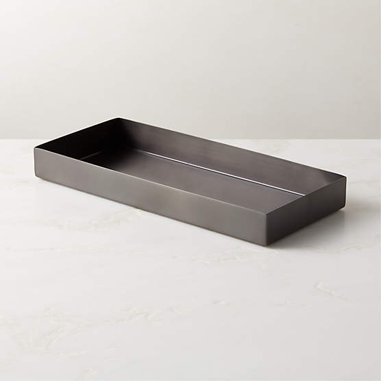 Elton Blackened Stainless Steel Vanity Tray