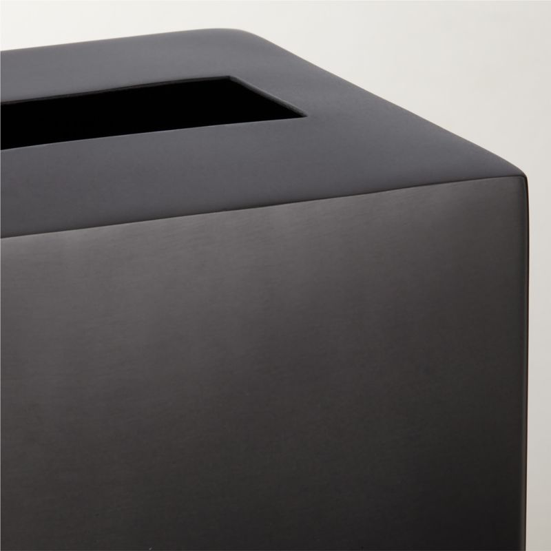 Elton Blackened Stainless Steel Tissue Box Cover - image 3 of 4