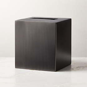 Rubber-Coated Black Tissue Box Cover + Reviews