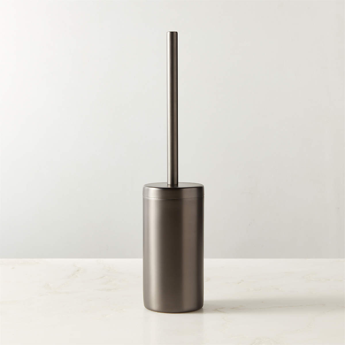 Elton Blackened Stainless Steel Toilet Brush + Reviews CB2 Canada