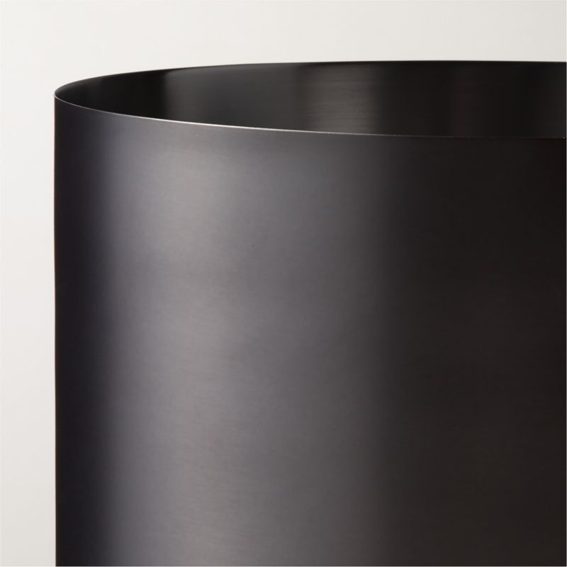 Elton Blackened Stainless Steel Wastebasket - image 2 of 3