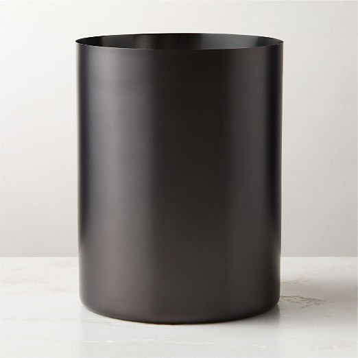 Elton Blackened Stainless Steel Wastebasket