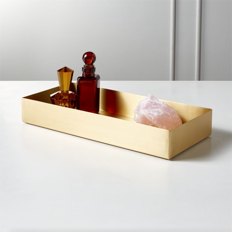 Elton Brushed Brass Vanity Tray - image 1 of 4