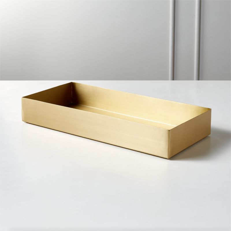 View Elton Brushed Brass Vanity Tray details